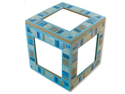 cube bleu Photomontage