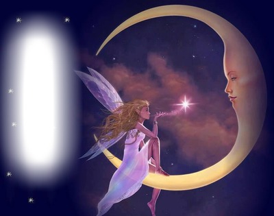 Angel-Kiss to the Moon Photomontage