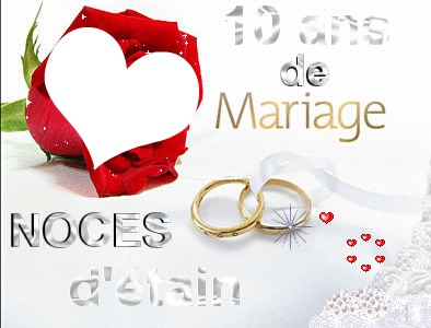 10 ans de mariage フォトモンタージュ