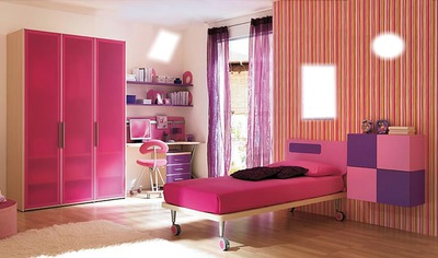 Habitacion rosa Fotomontasje
