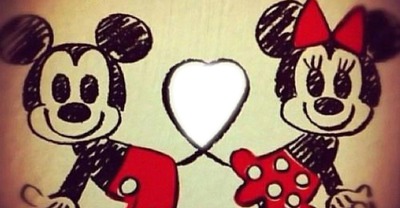 Mickey e Minnie Photo frame effect