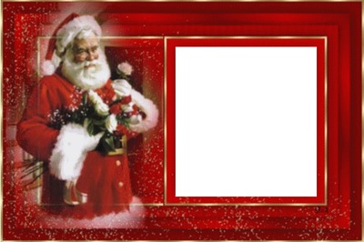 Vánoce, Santa Photo frame effect