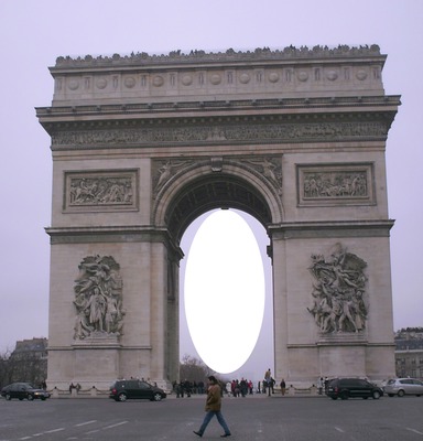 Paris -Arc de triomphe-1 photo Fotomontagem