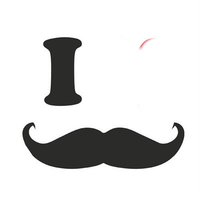 I love Moustache フォトモンタージュ