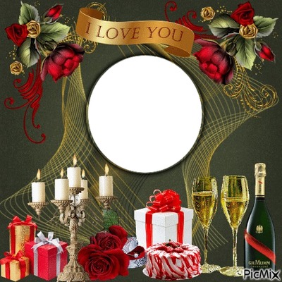 cadre i love  you Montage photo