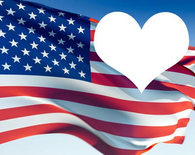 USA flag Photomontage