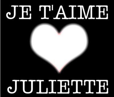 je t'aime juliette Fotoğraf editörü