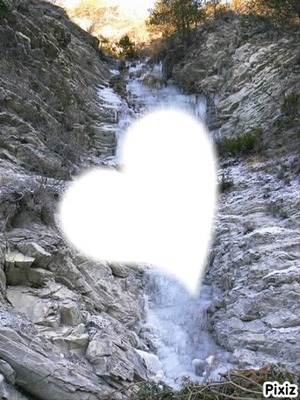 amoureux des cascades Fotomontaža