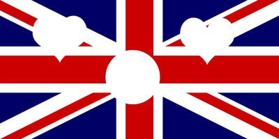 drapeau anglais love Montaje fotografico