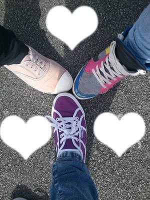 chaussure avec coeur Fotomontasje