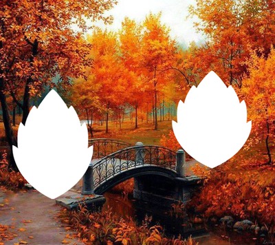 paysage d'automne flamboyant フォトモンタージュ