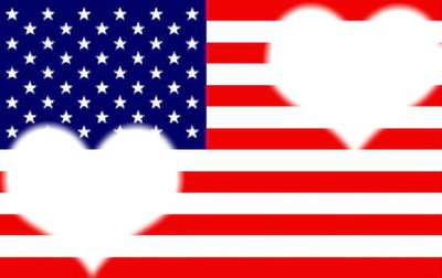 USA en coeur Photo frame effect