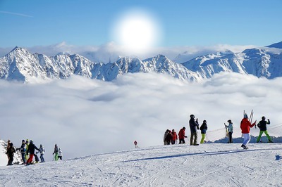 skieurs Fotomontaža