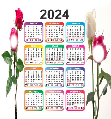 calendário 2024 Montaje fotografico