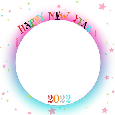 Happy New Year 2022, colorido, 1 foto