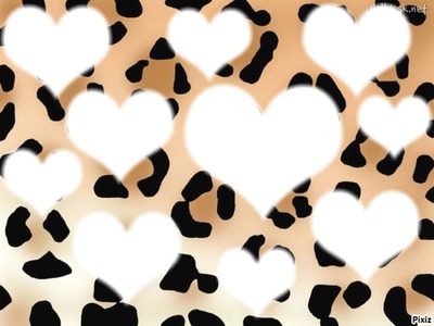 corazones leopardo Fotomontasje