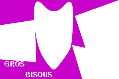 bisous 4 photos Photo frame effect