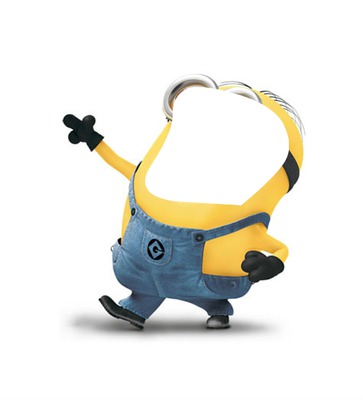 Minion with hand up Montage photo