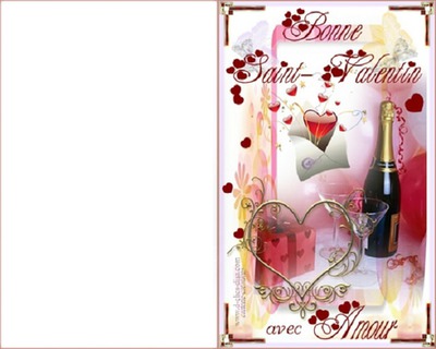 Carte ST valentin! Photomontage