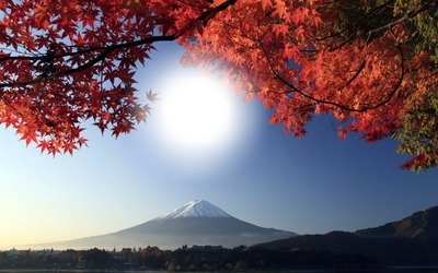 Le mont fudji 'Japon' Valokuvamontaasi