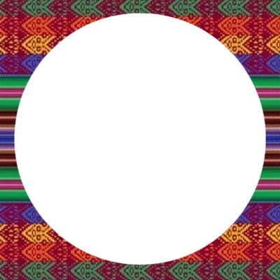 marco colorido, circulo, una foto. Fotomontage