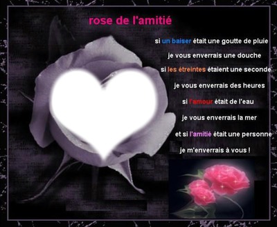 un coeur dans une rose Fotoğraf editörü
