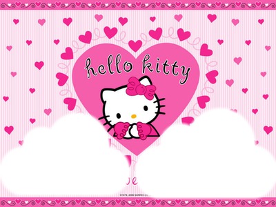 hello kitty ds les nuages Montage photo