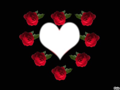 coeur en rose Fotomontage