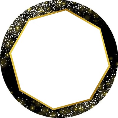 marco circular y octógono. Fotomontaż