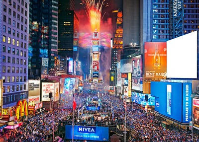 silvester times square Photomontage