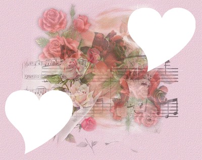roses musique Photo frame effect