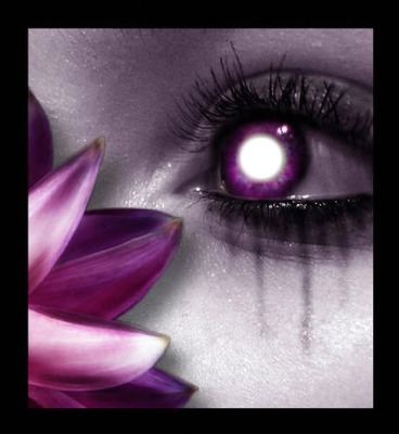 Visage violet Photomontage