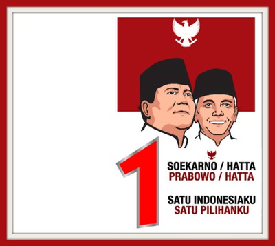 PRABOWO HATTA INDONESIA SATU Photomontage