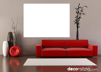 Canapé rouge Fotomontage