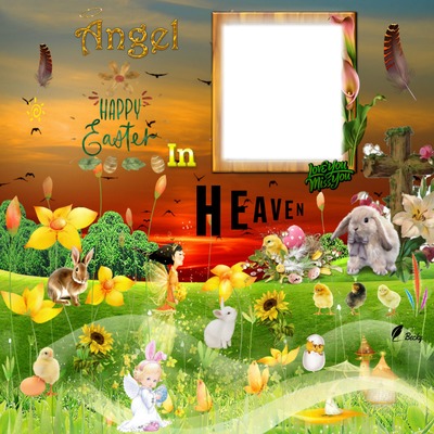 EASTER IN HEAVEN Photo frame effect