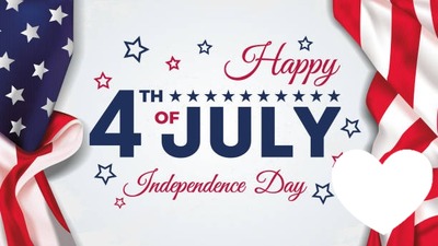 Happy 4th of July Photo frame effect