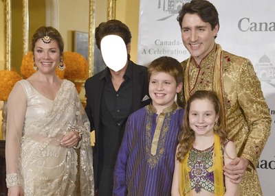 Justin Trudeau et sa famille フォトモンタージュ
