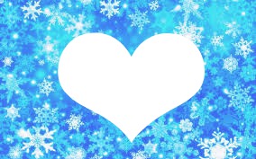 coração neve Fotomontažas
