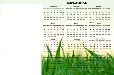 kalendarz 2014 Montaje fotografico