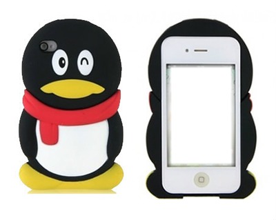 Pinguin i phone Fotomontage