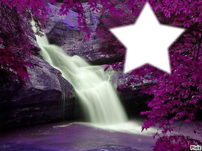 purple waterfall Φωτομοντάζ