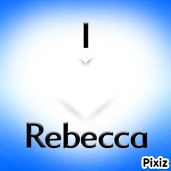 i love rebecca Photo frame effect