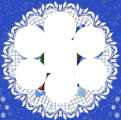 Noël bleu Photomontage
