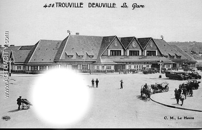 la gare de deauville 1944 Photo frame effect