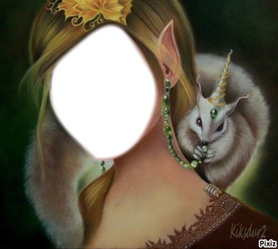 femme elfe Photo frame effect
