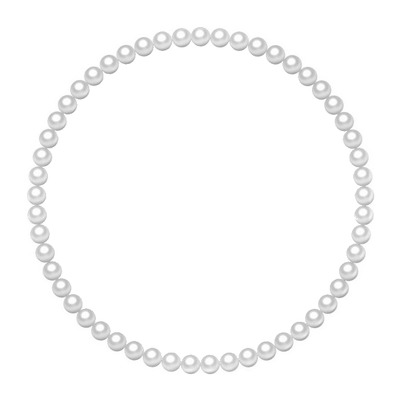 circulo de perlas blancas. Photomontage