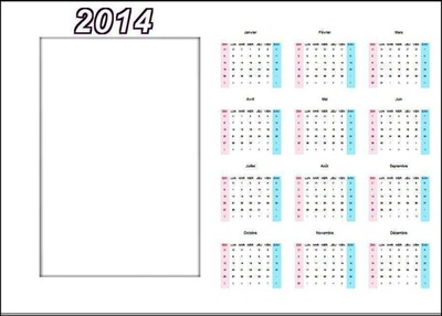 Calendrier 2014 Montage photo