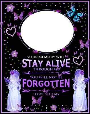 your memory will stay alive フォトモンタージュ