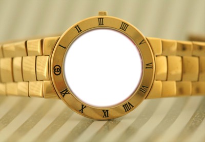 Relógio de ouro Fotomontáž
