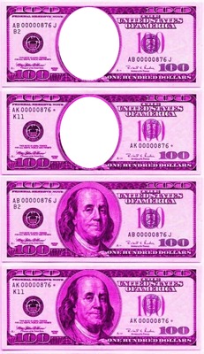 Pink dolar Fotomontaż